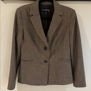Evan Picone Women's Classic Brown Blazer